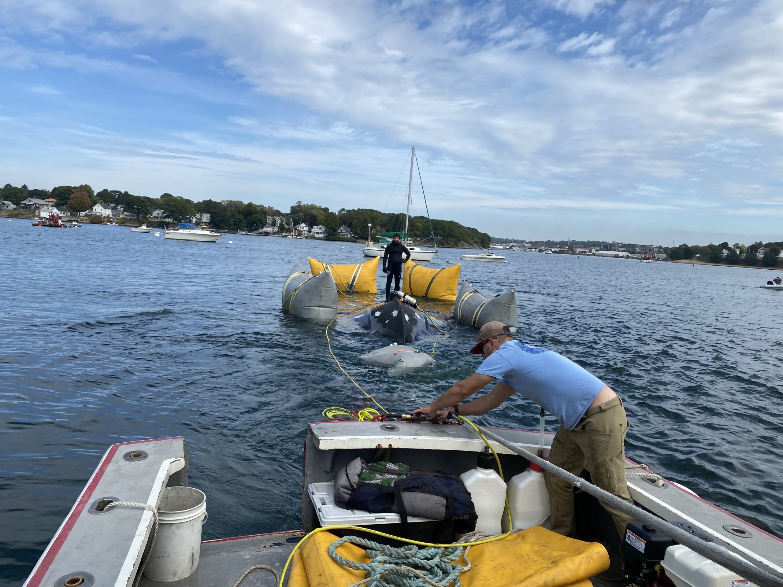 Boat Fire Wreck Removal - Beverly MA